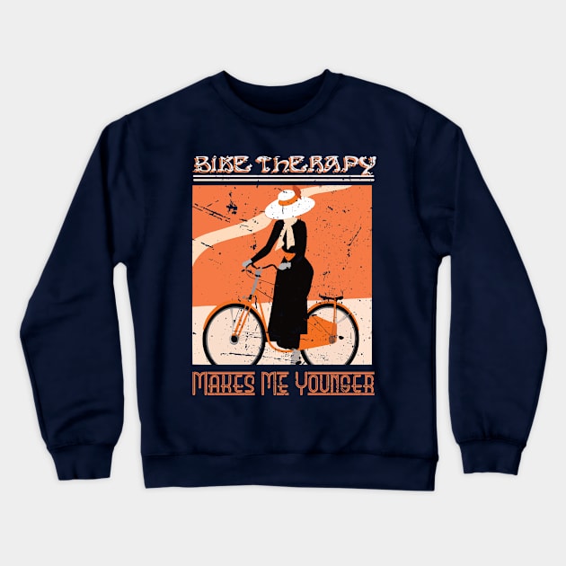 Bike Girl T-shirt Crewneck Sweatshirt by With Own Style